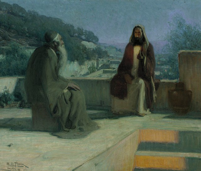 Henry Ossawa Tanner - Nicodemus and Jesus on a Rooftop