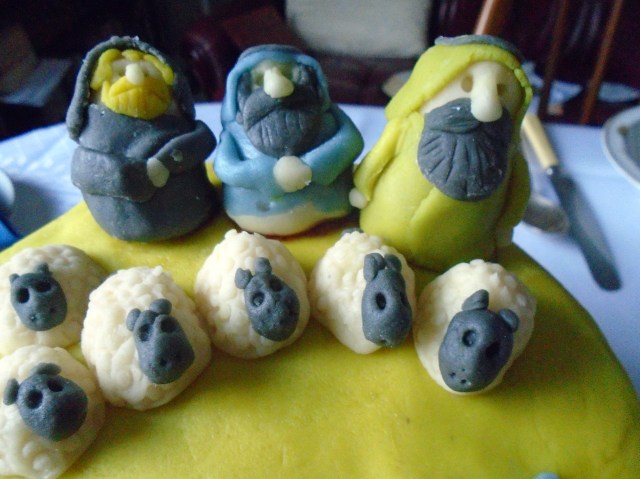 Detail from the Christmas cake I decorated this year